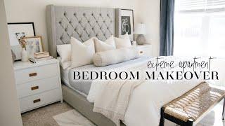 EXTREME Apartment Bedroom Makeover on a Budget (renter-friendly ideas!)