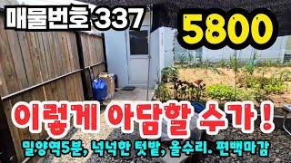 [매물번호 337] 5800만원 이렇게 아담할 수가! 밀양역5분, 넉넉한 텃밭, 올수리, 편백마감 #밀양부동산 #밀양산들부동산 #밀양촌집 #삼랑진시골집 #삼랑진촌집
