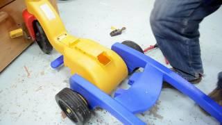 Fixing a plastic tricycle