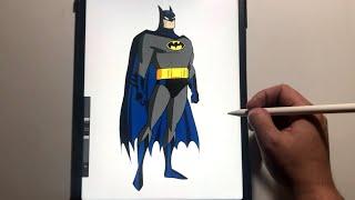 Drawing Batman on the iPad Pro