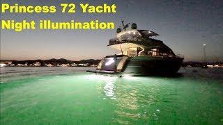 Princess 72 Yacht Night Illumination