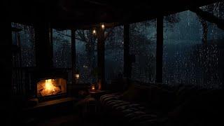 A Quiet Cabin in the Rain | Gentle Storm Sounds for Sleep