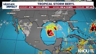 Tropical Storm Beryl tracker: Forecast path and spaghetti models