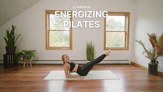 45 Minute Energizing Pilates Flow | no equipment, full body workout