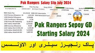 Pak Rangers Sepoy Starting Salary, Allowances 2024| Medical Facilities | salary Sheet | Salary slip