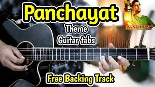 Panchayat Web Series Theme - Super Easy Guitar Tabs   + Free Backing Track - Best 4 Beginners