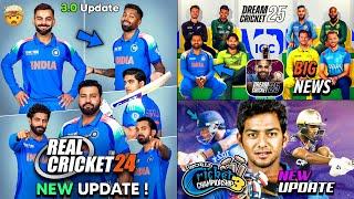 Real Cricket 24 Finally Update  WCC3 Update 3.0 PlayStore ️ Dream Cricket 25 New Update Launch