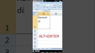 ALT+ENTER TRICK FORMULA IN EXCEL#SHORTS#YTSHORTS