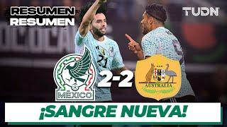 Resumen y goles | México 2-2 Australia | Amistoso Internacional 2023 | TUDN