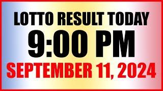 Lotto Result Today 9pm Draw September 11, 2024 Swertres Ez2 Pcso