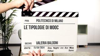 Le tipologie di MOOC (Valeria Baldoni)