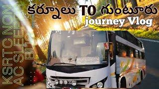 Kurnool To Guntur  KSRTC Non AC Sleeper Bus Journey Vlog || By Praveen Talk's