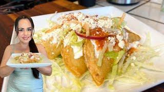 COMO HACER TACOS DORADOS DE REQUESÓN