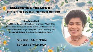 HOMECOMING CELEBRATION FOR THE LATE ROKO LATILETA RABAUBAU TAGITUIMUA MASIREWA