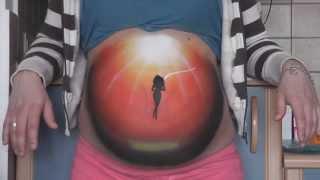 Angel Belly Painting - Body Painting