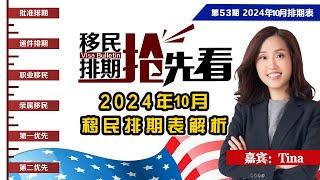 2024年10月移民排期表解析《移民排期抢先看》20240913