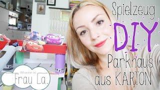 DIY Spielzeugidee | PARKHAUS aus KARTON, Klorollen und Schuhkarton | Frau La.