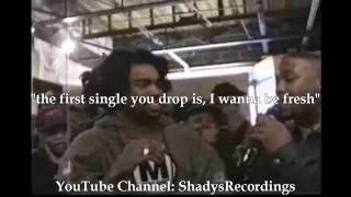 Eminem vs Kuniva Battle *FULL Version* HQ Lyrics at The Hip-Hop Shop Detroit