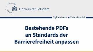 Bestehende PDFs an Standards der Barrierefreiheit anpassen