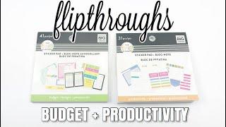 Budget and Productivity Sticker Pad Flip-throughs | At Home With Quita