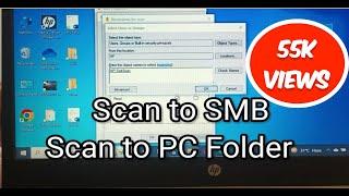 Bizhub Network SMB Scanning Windows 10 || Scan to Folder Konica Minolta