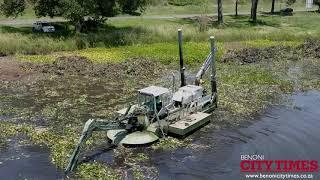 Municipality's Watermaster cleaning up Middle Lake hyacinth