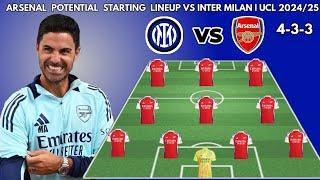 INTER MILAN VS ARSENAL | Potential starting lineup UEFA CHAMPIONS LEAGUE 2024/2025, MATCHWEEK 4