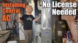 Installing Central AC To An Old House | Step By Step | No License Needed | THE HANDYMAN |
