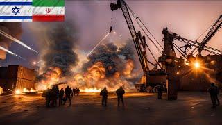Iran Get Big Losses! Israel Use U.S Cruise Missiles To Attack Iranian Container Trading Port!