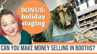 My Antique Store Sales | Holiday Vintage Vendor Booth Set Up Refresh | Business in September 2022