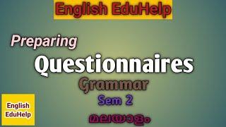 Questionnaire | Grammar | Sem 2 | English EduHelp