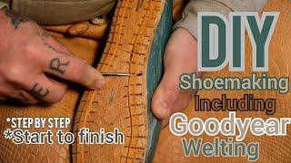 Learn the art of shoe making: DIY Goodyear welted shoes, step by step.