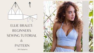 DIY easy beginners bralette top | SEWING TUTORIAL | NH Patterns Ellie bralet (+ pattern)