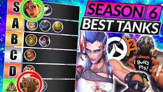 NEW Season 6 TANKS TIER LIST - BEST Tank Heroes for Ranked! - Overwatch 2 Meta Guide