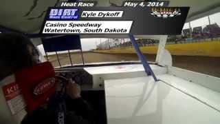 In Car Kyle Dykhoff 5 4 14 Casino Speedway Heat Race