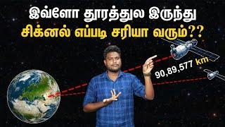 How do Satellites send signals correctly from Space? | Satellite communication explained in Tamil