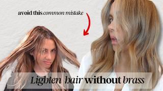 How to Lighten Hair the Right Way + Avoid Brass/ Orange Tones