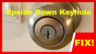 How to correct an upside down key hole on Kwikset lock-easy cylinder removal