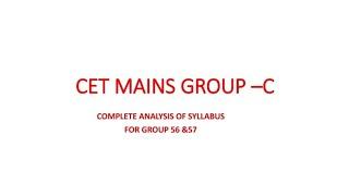 CET MAINS Syllabus | Complete analysis of syllabus |