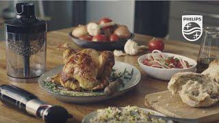 ProMix Hand blender: Honey and lemon roasted chicken using the MultiChopper | Philips | HR1618