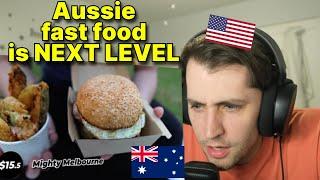 American reacts to Australian Fast Food