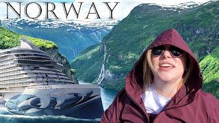 Cruising through a Norwegian Fjord and Climbing a Mountain! Norway on Norwegian Prima Cruise Ship!