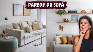 14 INSPIRAÇÕES FÁCEIS PARA DECORAR A PAREDE ATRÁS DO SOFÁ