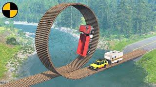 Cars vs Impossible Loop Bridge  BeamNG.Drive