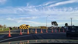 Driving on SH1/3 through Ohakea and the construction of a new roundabout - Sept 2023