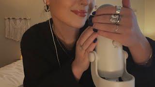 ASMR | SO MANY RING SOUNDS | gentle finger fluttering + showing you my rings (clicky whisper ramble)