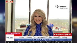 Lauren Mingee, Founder and CEO, Quintessa Marketing, A DotCom Magazine Interview