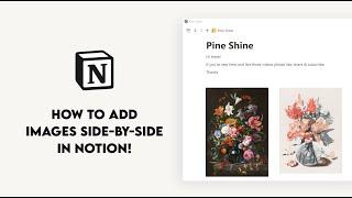 How to Add Images Side-by-Side in Notion