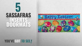 Top 10 Sassafras Inserts Doormats [2018 ]: Sassafras Decorative Insert Mat, 10x22 Inches, Happy