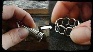 Sterling Silver Chain Ring | Curb Link Chain Ring Making ~ By Kryher